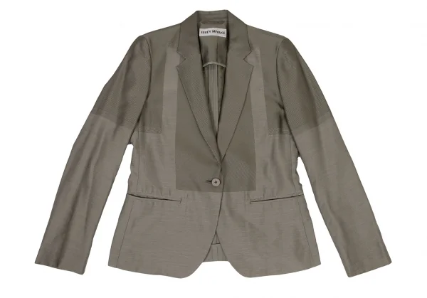 イッセイミヤケ エーポックISSEY MIYAKE A-POC 混紡織り替えテーラード