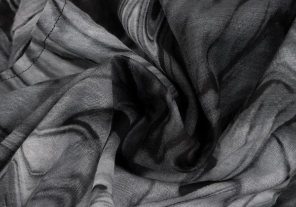 イッセイミヤケISSEY MIYAKE ファブリックプリントカシュクールトップス 白グレー黒2 K-134177_019