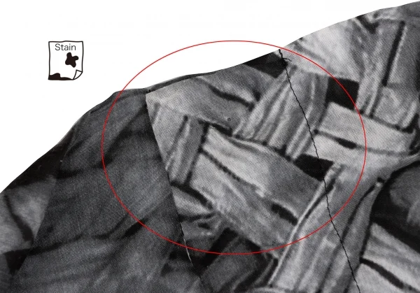 イッセイミヤケISSEY MIYAKE ファブリックプリントカシュクールトップス 白グレー黒2 K-134177_005