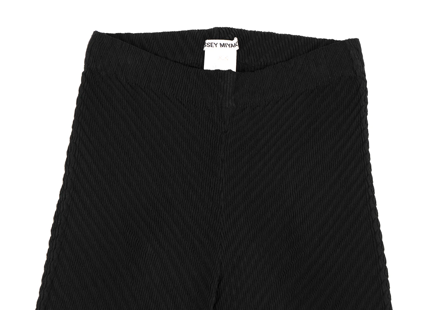 ISSEY MIYAKE Diagonal Pleats Pants Black S (K-134185) | PLAYFUL