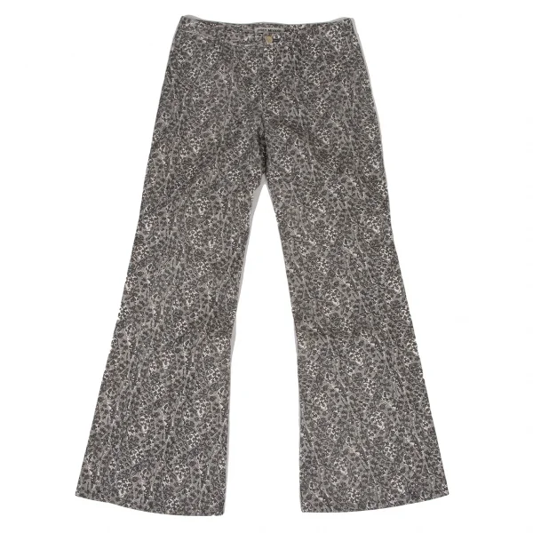 ISSEY MIYAKE Lace Printed Switching Pants White,Black 1 K-134188_001