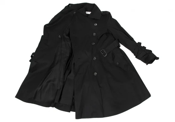 ISSEY MIYAKE Cotton Silk Belted Design Trench Coat K-134203_012