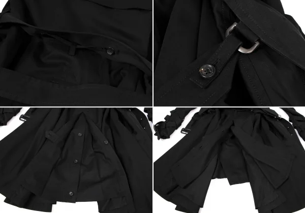 ISSEY MIYAKE Cotton Silk Belted Design Trench Coat K-134203_016