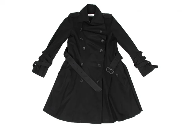 ISSEY MIYAKE Cotton Silk Belted Design Trench Coat K-134203_002