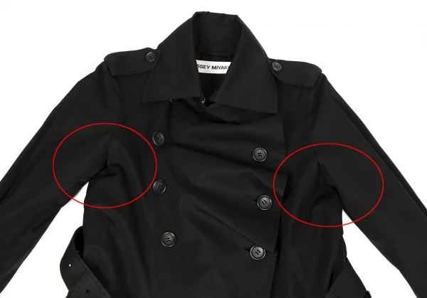 ISSEY MIYAKE Cotton Silk Belted Design Trench Coat K-134203_003