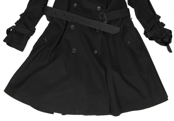 ISSEY MIYAKE Cotton Silk Belted Design Trench Coat K-134203_009