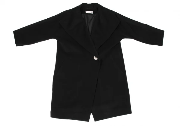 ISSEY MIYAKE Wool Nylon Big Button Melton Coat K-134204_002