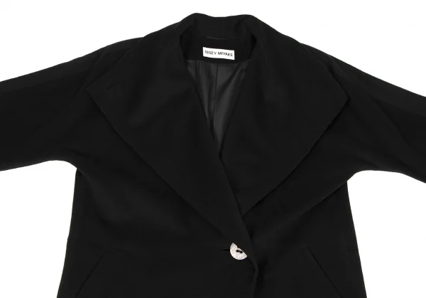 ISSEY MIYAKE Wool Nylon Big Button Melton Coat K-134204_003