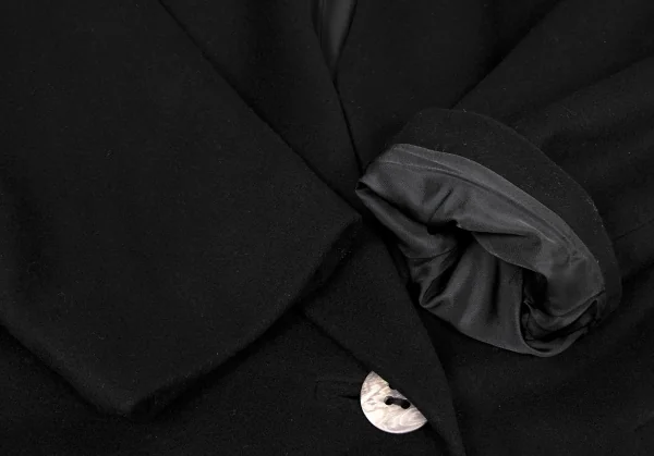 ISSEY MIYAKE Wool Nylon Big Button Melton Coat K-134204_008