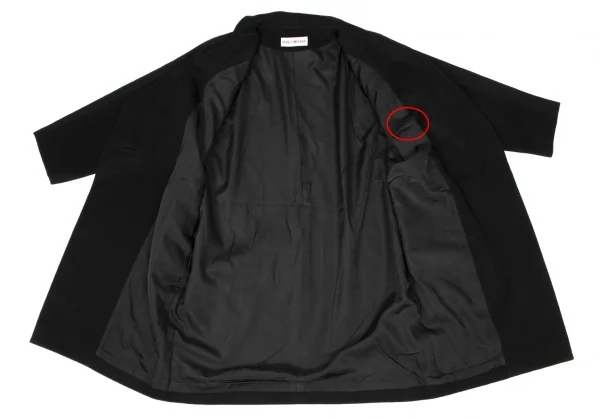 ISSEY MIYAKE Wool Nylon Big Button Melton Coat K-134204_015