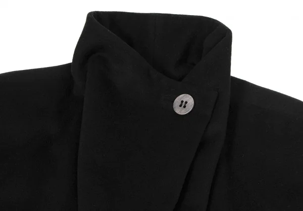 ISSEY MIYAKE Wool Nylon Big Button Melton Coat K-134204_005