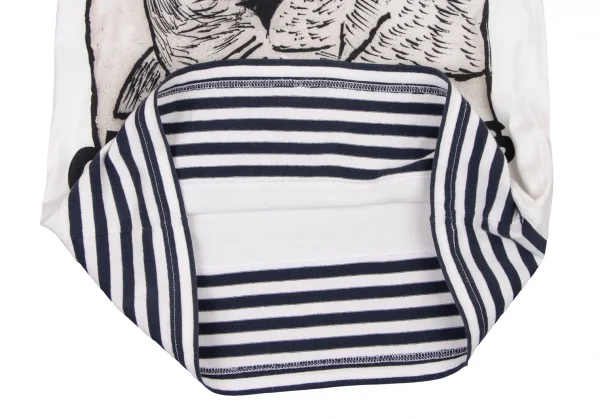 コムコム コムデギャルソンCOMME des GARCONS Geraldo de Barrosプリント切替Tシャツ 白SS K-134211_010