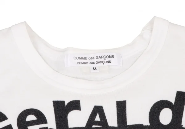 コムコム コムデギャルソンCOMME des GARCONS Geraldo de Barrosプリント切替Tシャツ 白SS K-134211_003
