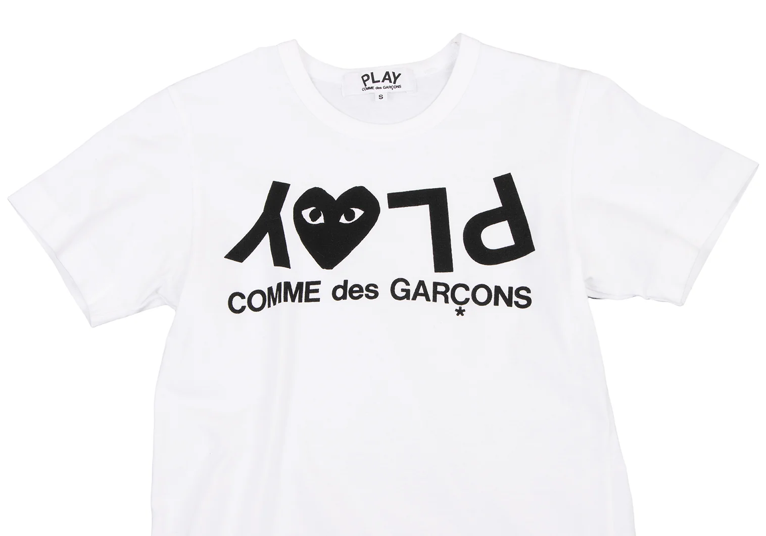 人気商品【PLAY COMME des GARCONS】T-SHIRT LOGO STUD S/S AX-T803-051 T-SHIRT LOGO STUD S/S(M WHITE): PLAY COMME des