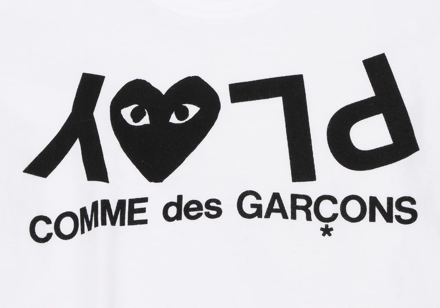 プレイ コムデギャルソンPLAY COMME des GARCONS ロゴプリントT