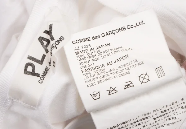 プレイ コムデギャルソンPLAY COMME des GARCONS ビッグアイプリントTシャツ 白赤S K-134213_017