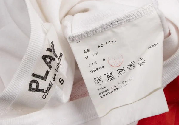 プレイ コムデギャルソンPLAY COMME des GARCONS ビッグアイプリントTシャツ 白赤S K-134213_018