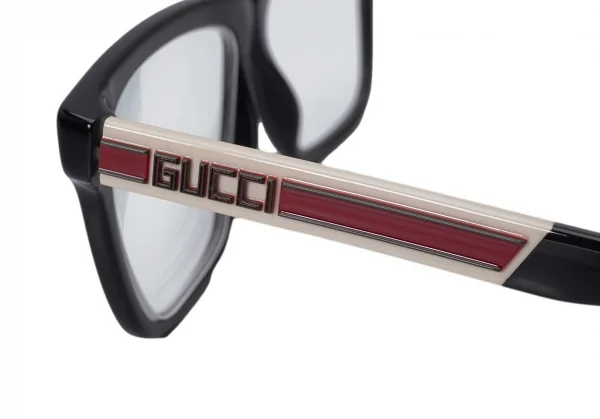 グッチGUCCI GG0464 ロゴプレートアイウェア 黒56□15 150 K-134215_004