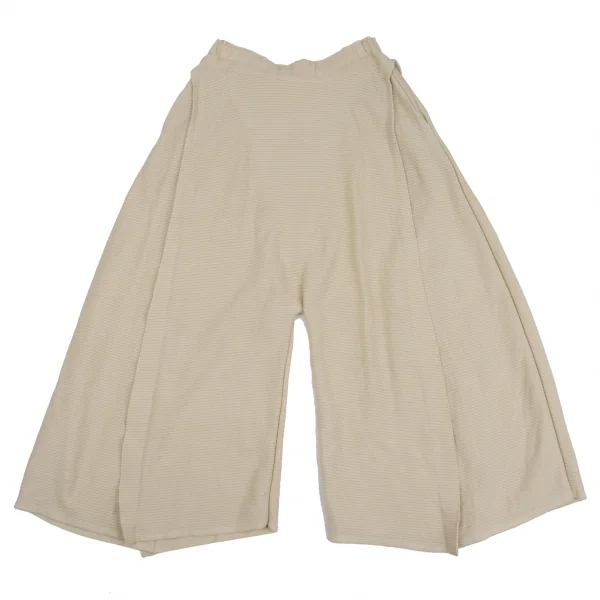 イッセイミヤケ エーポックISSEY MIYAKE A-POC INSIDE カッティングリブニットワイドパンツ ベージュ2 K-134223_010