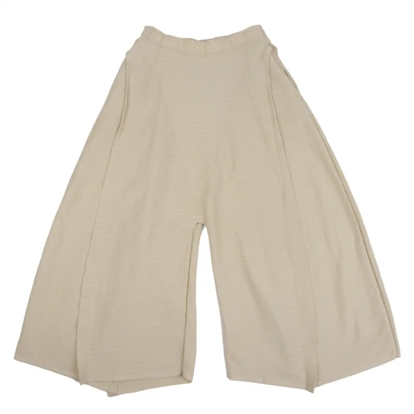 イッセイミヤケ エーポックISSEY MIYAKE A-POC INSIDE カッティングリブニットワイドパンツ ベージュ2 K-134223_002