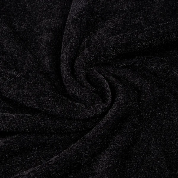 ヒステリックグラマーHYSTERIC GLAMOUR リブ切替ラインストーンパイルニット 黒F K-134231_012