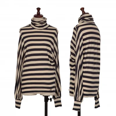 ARMANI JEANS Stripe Turtle Neck Dolman T Shirt