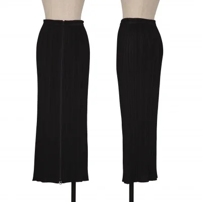 PLEATS PLEASE Front Double Zip Pleated Skirt