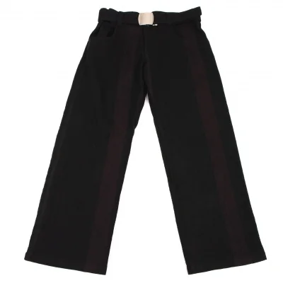 Yohji Yamamoto FEMME Stripe Wool Belted Pants
