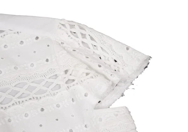 tricot COMME des GARCONS Back Button Lace Switching Blouse K-134300_007