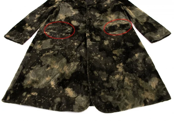 トリコ コムデギャルソンtricot COMME des GARCONSパイルまだらチェスターコート カーキ緑他M K-134333_008