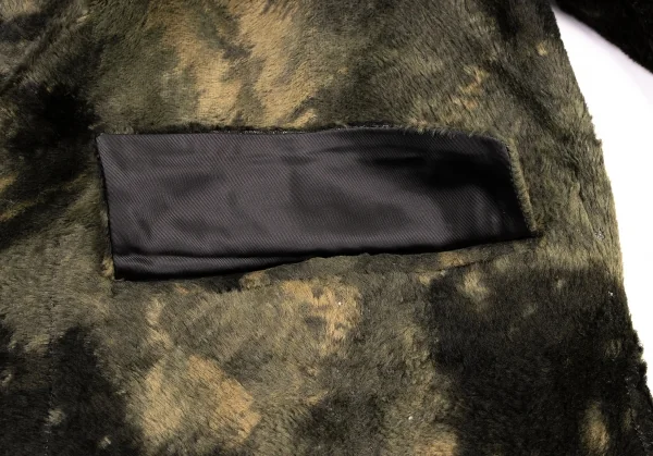 トリコ コムデギャルソンtricot COMME des GARCONSパイルまだらチェスターコート カーキ緑他M K-134333_011