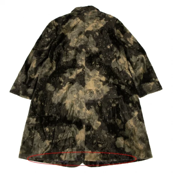 トリコ コムデギャルソンtricot COMME des GARCONSパイルまだらチェスターコート カーキ緑他M K-134333_016