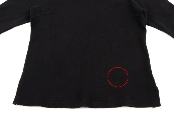 Y's Wool Cotton Turtle Neck Harf Sleeves Top K-134335_010