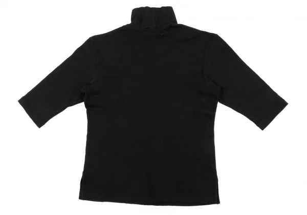 Y's Wool Cotton Turtle Neck Harf Sleeves Top K-134335_013