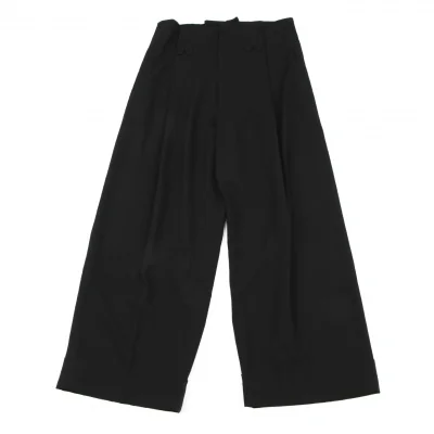 Yohji Yamamoto FEMME Wool Covered Button Wide Pants