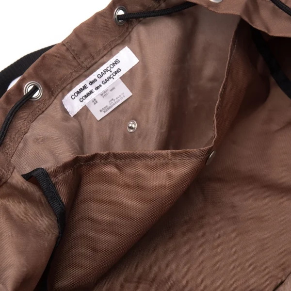 コムコム コムデギャルソンCOMME des GARCONS ナイロンコード絞りハンドバッグ 茶 K-134365_010