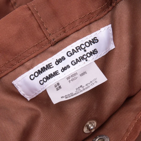 コムコム コムデギャルソンCOMME des GARCONS ナイロンコード絞りハンドバッグ 茶 K-134365_011