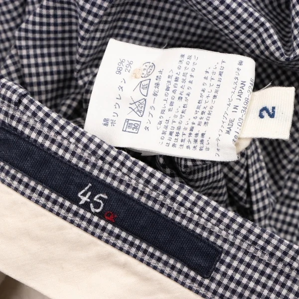 45rpm 45R Gingham Check Hem Double Pants K-134412_013
