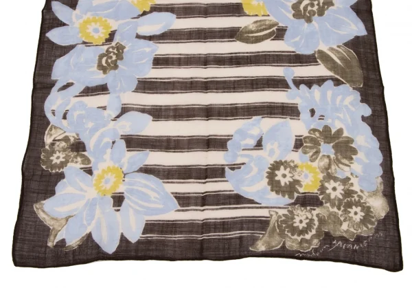 45rpm 45R Dyed Stripe Floral Handkerchief  K-134418_004