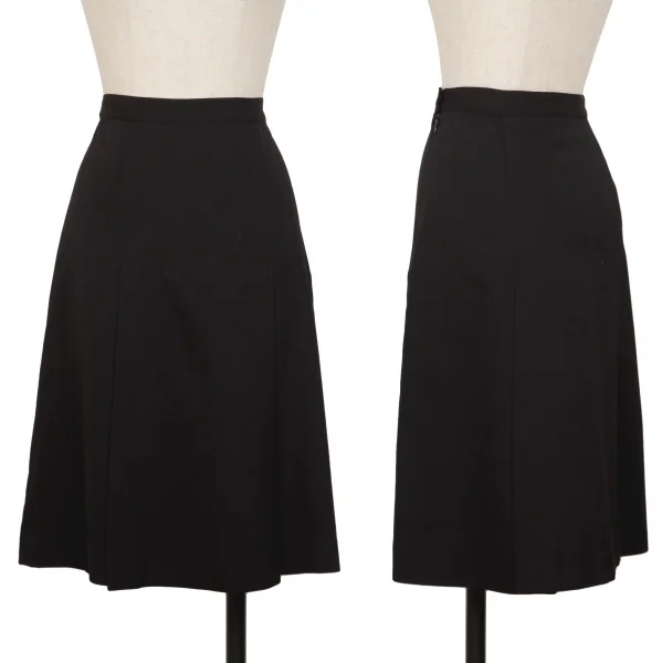 agnes b. Wool Gabardine Tuck Skirt Black 40 K-134425_001