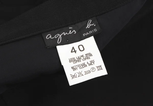 agnes b. Wool Gabardine Tuck Skirt K-134425_012