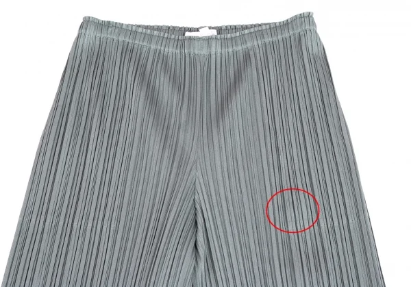 PLEATS PLEASE プリーツプリーズ ワイドパンツ ライトグレー プリーツプリーズPLEATS PLEASE プリーツファブリックプリント