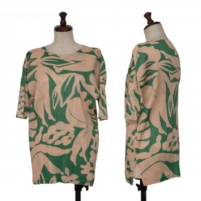 PLEATS PLEASE Leaf Print T Shirt