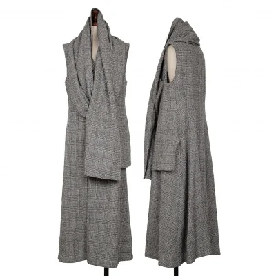 Yohji Yamamoto NOIR Stole Check Sleeveless Dress