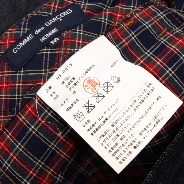 コムデギャルソンオムCOMME des GARCONS HOMME シンセティックレザー切替デニムパンツ インディゴM K-134486_020