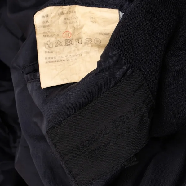 コムデギャルソン オムドゥCOMME des GARCONS HOMME DEUX 製品染めエステルウエストコードジャケット 紺L K-134491_020