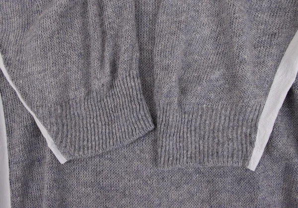Y's Shirt Switching Linen Long Knit K-134505_006