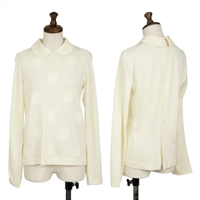 tricot COMME des GARCONS Flocky Dot Back Button Knit Blouse