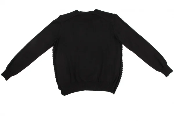 tricot COMME des GARCONS Side Lace Wool Knit Sweater K-134507_010