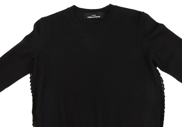 tricot COMME des GARCONS Side Lace Wool Knit Sweater K-134507_003